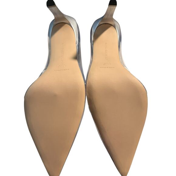 Good American Cinder-Rella Clear Pumps, Silver Toe, Size 11.5 - Picture 6 of 8